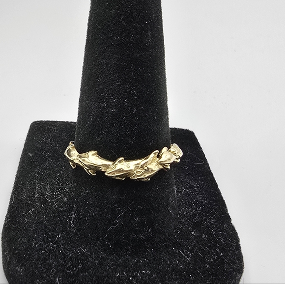 Vintage 14k Dolphin Ring - Picture 2 of 11
